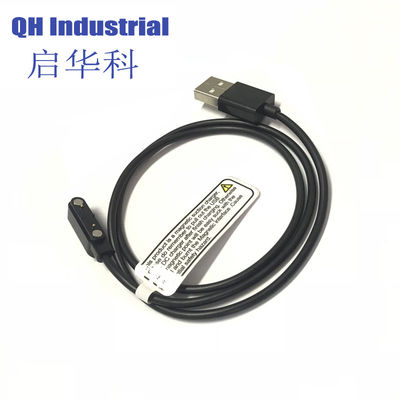 주문 2핀 10.2mm Pitch Ni 플래티드 휴대폰 배터리 오른쪽 각형 스프링 로드 핀 자기 충전 커넥터 online manufacture