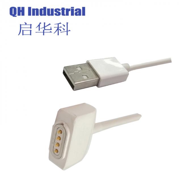  4Pin 백색 검정 LED 지구 LCD OLED MP4 MP5 스캐너 똑똑한 장치 자석 USB 케이블 위탁 전원 연결 장치