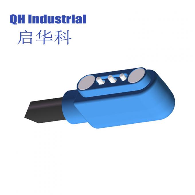 3Pin Austria Magnetic 2Pin Male And Female 1A Connector For Apple  4Pin Pogo Pin Magnetic Charger With Cable  