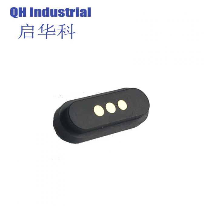 3Pin Waterproof Battery Connector Magnetic Micro Singapore USB Connectors Waterproof Battery magnetic pogo pin