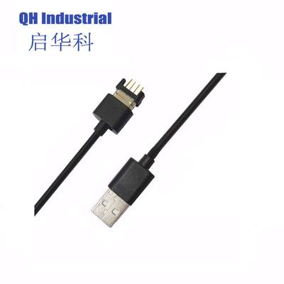 전자 제품 자기 포고 핀 충전 케이블 4Pin 2.5mm/2.8mm/4mm/7.62mm