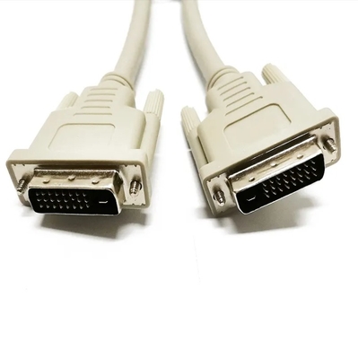 최고의 DVI 24+1 케이블 듀얼 링크 DVI-D 모니터 미디어 케이블 금장 남성에서 남성 컴퓨터 DVI 24+1 CE ROHS 흰색 컴퓨터 데스크톱 케이블