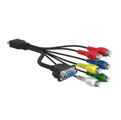 새로운 스타일 1080p HDMI to RCA AV 6RCA 변환기 비디오 오디오 어댑터 케이블 PC, 노트북, HDTV, DVD, VHC VCR