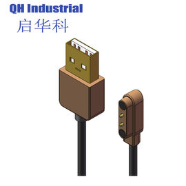 2핀 4.0mm 위치 포인트가 없는 피치 1mm 2mm 3mm 4mm 남성 스마트 워치 스마트 장치 자기 전원 USB 커넥터