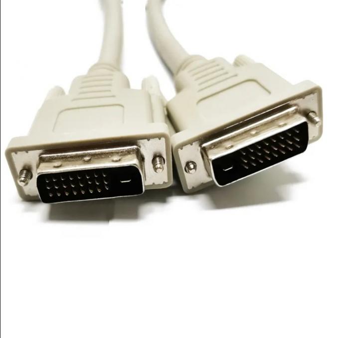최고의 DVI 24+1 케이블 듀얼 링크 DVI-D 모니터 미디어 케이블 금장 남성에서 남성 컴퓨터 DVI 24+1 CE ROHS 흰색 컴퓨터 데스크톱 케이블 1