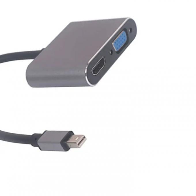 미니 DP 남성 HDMI VGA 4K 여성 케이블 미니 디스플레이 포트 HDMI & VGA 2in1 애플 맥북 에어 프로 컴퓨터 1