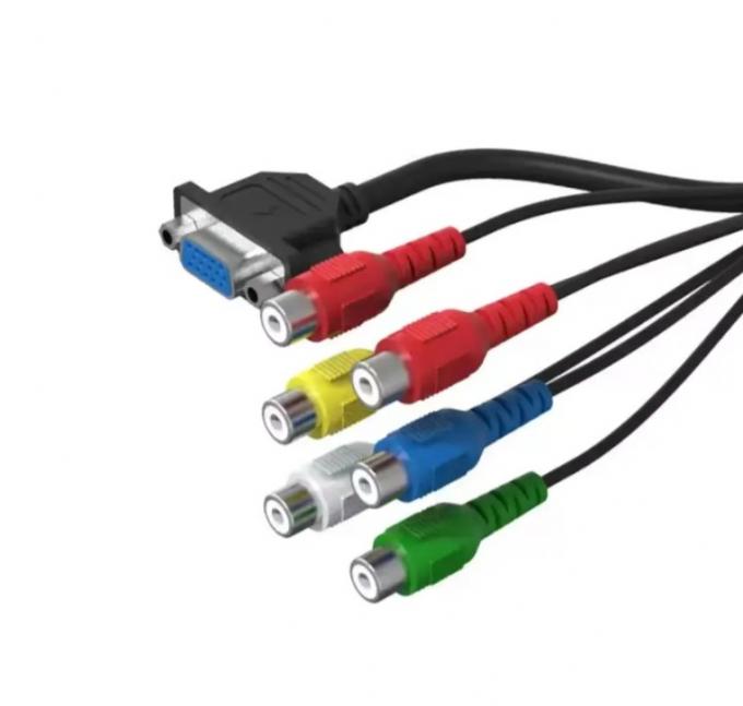 새로운 스타일 1080p HDMI to RCA AV 6RCA 변환기 비디오 오디오 어댑터 케이블 PC, 노트북, HDTV, DVD, VHC VCR 1